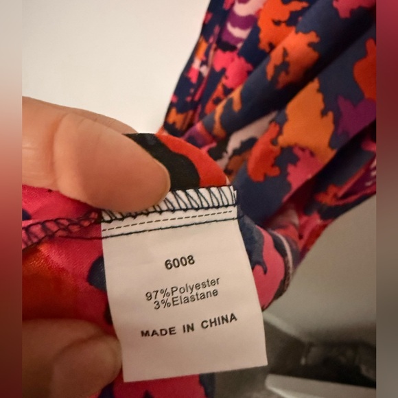 Women's High-Low Wrap Maxi Dress in Pink & Navy Floral - Picture 8 of 8